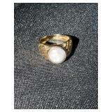 Ring with Mother of Pearl style stone possibly