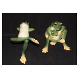 2 Franz Amphibia porcelain figurines - frog