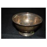 Sterling hammered finish small compote nut dish