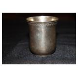 Small silver tumbler marked 900