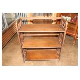 Folding 3 shelf bookcase 27.75 X 11.5 X 33.5