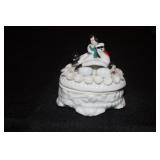Porcelain German Fairing trinket box
