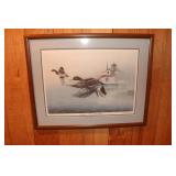 Tom Jones signed framed print titled Mallards at