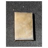 Sterling matchbox holder marked SJR with lion