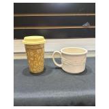 Longaberger ivory souper mug and a Golden Fields