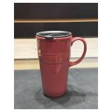 Longaberger Woven Traditions travel mug - paprika