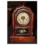 New Haven Clock Co mantle clock crack on front