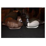 Pair of cork ringneck decoys by James McInteer