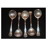 5 Sterling silver spoons by A Stowell & Co
