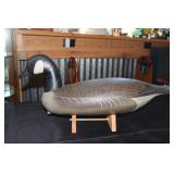 Bob Biddle full size wooden goose decoy signed