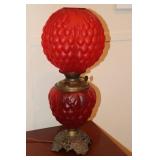 Ruby Red Satin glass Gone With the Wind parlor