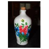 German decanter with handpainted flowers