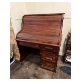 Antique roll top desk 42.25 X 29.5 X 51