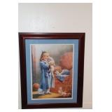 Mabel Rollins Harris framed picture of girl