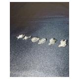 3 Pair of Sterling silver earrings - 2 leaf