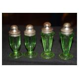 2 Pair of vaseline salt & pepper shakers (1