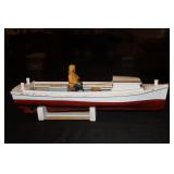 Handmade Folk art model crabbing boat by Waverly