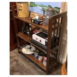 Folding 3 shelf bookcase 27.75 X 11.5 X 33.5