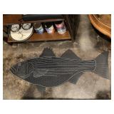 Striped Bass rubber door mat 38 inches long