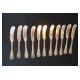 11 Sterling butter knives engraved