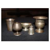 Sterling silver lot - Gorham mini goblet, WEB