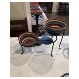 Longaberger wrought iron swivel caddy  with