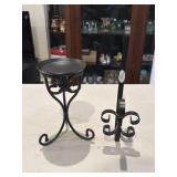 Longaberger wrought iron pillar candle holder and
