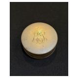 American coin silver tobacco box engraved