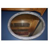 Silver oval mirror 25 X 29