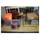 Lot on top of table - film reels, amazon fire