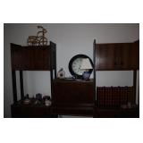 Contents of shelving unit - bamboo tricycle,