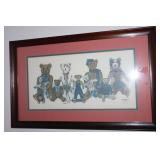 Wilma B. Vincent Quilted Teddy Bear Print 1985