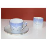 B&G Denmark Seagull cup & saucer with cigarette