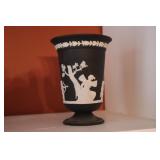 Wedgwood black jasperware 5 1/2" vase