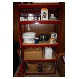 Red Metal shelving unit 36" x 18" x 72" H