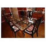 6 Century Chair Co. painted black Queen Anne