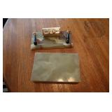 Onyx Perpetual desk calendar with pen holder and