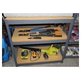 Metal shelving unit 36" x 18" x 36" H (contents