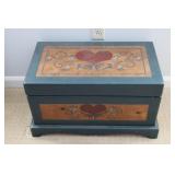 Country primitive pine trunk chest 24" 13" x 14"