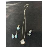 Art glass lot - necklace with dog pendant