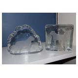 Blenco Mastiff art glass & Blue Ribbon glassware