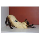 Coopercraft Siamese cat figurine 9 1/2"L