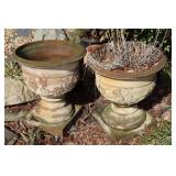 Pair of resin planters