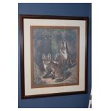 Print of  young fox pups titled "Young