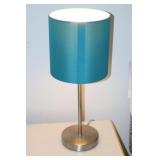 Pair of modern chrome table lamps