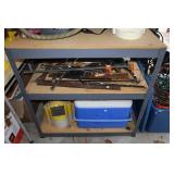 Metal shelving unit 36" x 18" x 36" H (contents