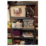 Metal shelving unit 36" x 18" x 72" H (contents