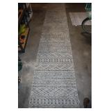 Gray and black runner 165" x 31"