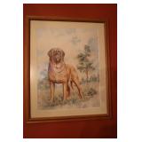 Signed Marcia Van Waert English Mastiff print #