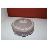 Wedgwood lavender jasperware covered trinket box
